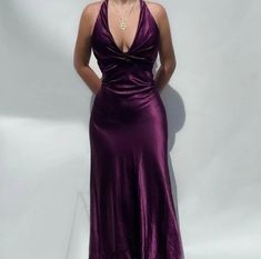 Item Details ： Product Number :SD1406 Fabric: Sheath Silhouette：Satin Sleeves : Sleeveless Back Style: Backless Purple Strapless Satin Dress, Darl Purple Prom Dress, Halter Purple Dress, Euphoria Prom Dress Ideas, Dark Purple Formal Dress Long, Dark Purple Prom Dress Aesthetic, Purple Vintage Prom Dress, Prom Dresses 2023 Purple, Vintage Prom Dresses 90s Formal