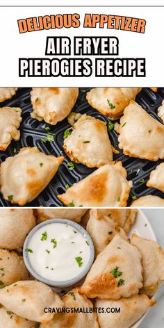 air fryer piergies recipe with text overlay