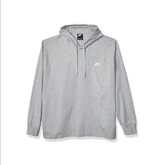 Grey Nike Logo Hoodie (Unisex Men’s S/Women’s S-M). Nwot Only Tried On Once. Super Cute! Gray Hoodie, Grey Nikes, Nike Tops, Nike Logo, Nike Women, Womens Tops, Sweatshirts Hoodie, Nike, Grey