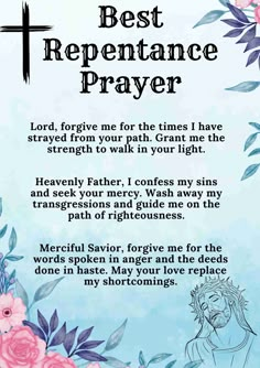 the best repentance prayer with flowers