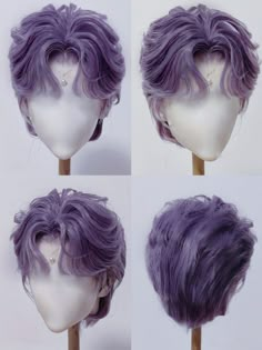 SD/小顔SDサイズ人形用あります✨  すごくいい色だなー😍✨  #ウィッグ #パープル #purple #限定 #BJD #SD Pretty Hairstyles For Short Hair, Bjd Hair, Japanese Men Hairstyle, Hair Wigs For Men, Cool Hair Designs, Bjd Wig, Hairstyle Examples, Short Hair Tomboy, Cosplay Hair