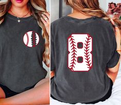 Baseball Comfort Colors Shirt With Custom Number And Name, Two-sided Baseball Shirt, Baseball Mom Shirt, Personalized Sport Shirt, Women's Custom Baseball Shirt, Custom Baseball Player Gifts, Custom Gift, Baseball Gifts, Gift for Mom 🌟 Welcome to our premium t-shirt collection, where comfort meets quality effortlessly!🌟 🌟 ABOUT THE FEATURES🌟  We use DTF (Direct to Film) printing as our printing technique. Our t-shirts are designed for your convenience; simply machine wash them inside out to Baseball Player Gifts, Custom Baseball Shirt, Gifts For Baseball Players, Baseball Mom Shirt, Sports Mom Shirts, Personalized Baseballs, Baseball Mom Shirts, Baseball Gifts, Comfort Colors Shirt