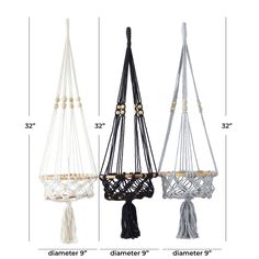 Maximize your ceiling space with these beautifully crafted plant and decor holder that you can hang in any room. A space saving solution to display and store your decor or indoor botanical. Instantly add a beautiful bohemian vibe to your room with this macrame plant hangers that you can easily hang anywhere. This item ships in 1 carton. Due to the handmade nature of this item, no two will be alike, there will be slight differences in shape, size, and color. Items come with a rope at the top for Wall Planters Outdoor, Wall Accents Decor, Hanging Wall Planters, Hanging Planters Indoor, Handmade Hanging, Hanging Plant Holder, Wall Decor Crafts, Bohemian Wall Decor, Crochet Plant