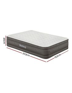 the memory mattress is shown with measurements