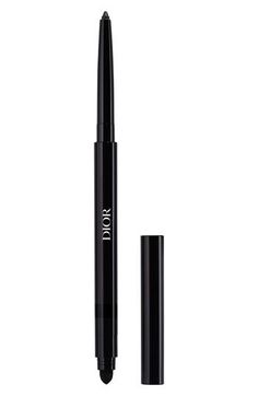 What it is: A 24-hour waterproof eyeliner that adorns the eyes in intense color with a creamy texture and comfortable glide.What it does: You can use the creamy eyeliner to create a look that inspires you, from crisp defined lines to the signature Dior smoky eye. Diorshow Stylo is the waterproof eyeliner with highly pigmented colors available in two finishes: matte and metallic. How to use: Define the eyes by applying the eyeliner along the lash line, from the inner corner to the outer corner of Aesthetic Eyeliner Product, Makeup Products Eyeliner, Dr Bedroom, Dr Makeup, Good Eyeliner, 90s Teen, Dream Makeup, Eyeliner Products, Makeup Desk