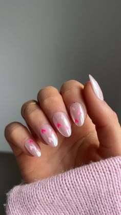 21 Valentine Nail Ideas For 2024 - Lauren Erro Colorful Nails, Smink Inspiration, Pretty Acrylic Nails, Short Acrylic Nails