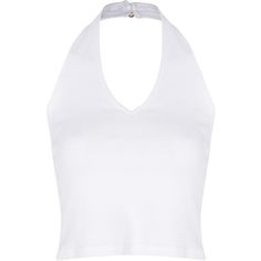 Glamorous White Halterneck Crop Top (€5,80) ❤ liked on Polyvore featuring tops, white, striped crop top, halter top, white halter neck top, striped top and halter crop top White Bra-friendly Halter Top For Summer, White Cropped Cotton Halter Top, White Seamless Halter Neck Top, White Summer Halter Top With T-back, White Crop Halter Top With Built-in Bra, Tie Halter Top, White Halter Top, Top Halter