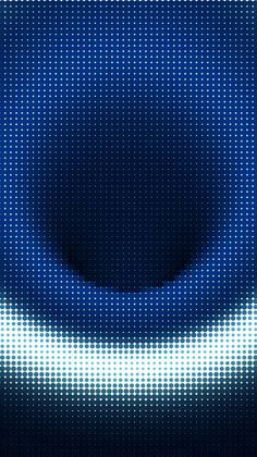 an abstract blue and white background with dots in the shape of a circle on it