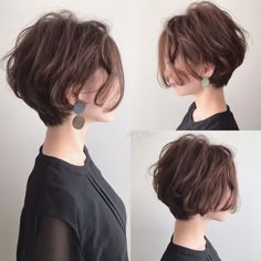 Popular Short Haircuts, Hair Crochet, Messy Short Hair, Short Hairstyles For Thick Hair, Japanese Hairstyle, Short Wavy Hair, Penteado Cabelo Curto, Trending Hairstyles, Short Hair Haircuts