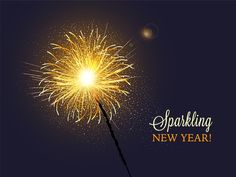 a fireworks display with the words sparkling new year