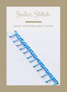 the stitches are stitched together to make an embroidery pattern