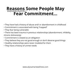 Commitment Phobia, Alyssa Marie, Licensed Clinical Social Worker, Fear Quotes, Secret Crush Quotes, Relationship Psychology