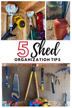 the top five shed organization tips