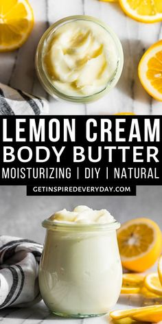 Natural Body Butter Diy, Lemon Body Butter Recipe, Triple Butter Body Butter Recipe, 2 Ingredient Body Butter, Homemade Body Cream, Body Oil Diy, Water Gel Moisturizer