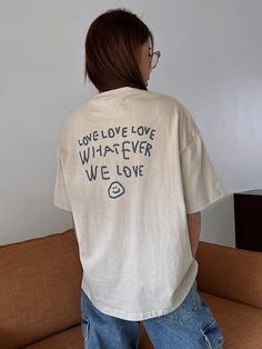 Slogan Shirts, Drop Shoulder Tee, Slogan Tee, Purple Fashion, Womens Casual Outfits, Look Cool, Printed Tees, Maternity Bag, Half Sleeves