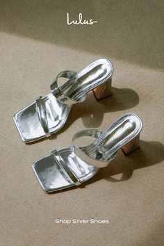 Shop online for silver shoes for women at Lulus.com! Find the latest silver heels, silver flats, and more to add to your summer 2023 collection. Shop now! Silver Shoes Heels, Heels Silver, Silver Flats, 2023 Collection, Silver Heels, Silver Shoes, Shoe Obsession, Summer 2023, Shoes Shoes