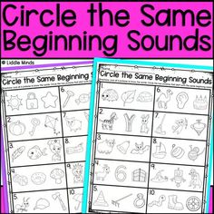 circle the same beginning sounds worksheet