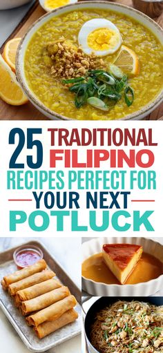 the cover of 25 traditional flipping recipes perfect for your next potluck