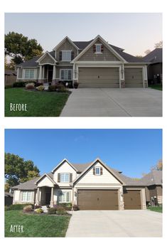 before and after pictures of a house in the suburbs