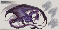 an image of a purple dragon with wings