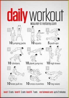 the daily workout poster shows how to do it