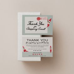 two boxes of thank you soap sitting on top of each other