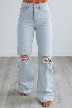 Arlo KanCan Wide Leg Jeans - Light Wash Cute Bottoms, Nice Jeans, Kancan Jeans, Comfy Sandals, Stylish Sandals, Stylish Boots, Comfortable Flats, Perfect Shoes, Trendy Accessories