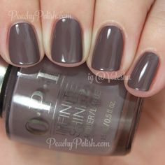 OPI "Set In Stone" nail polish/lacquer from its Infinite Shine line. Love this darkened taupe creme. Colorful Nail Designs, Fall Nail Colors, Opi Nails, Manicure Y Pedicure, Manicure E Pedicure, Nail Polish Colors, Love Nails, Nail Art Design