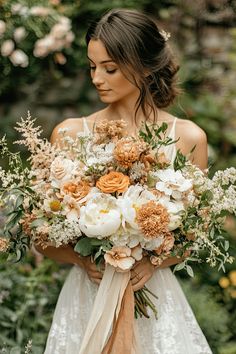 108+ Terracotta Wedding Flowers That Radiate Rustic Elegance 🤎 Peach And Terracotta Wedding, Earth Tone Wedding Flowers, Terracotta Wedding Flowers, Terracotta Bridal Bouquet, Terracotta Flowers, Earth Tone Wedding, Terracotta Wedding, Summer Bride, Wedding Flower Inspiration