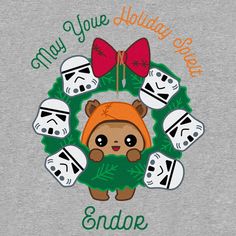 a star wars themed shirt with the words may you holiday spirit snuge on it