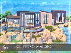 Mansion On The Beach, Sims Lots, Sims 4 Builds, Sims 4 No Cc, Sims Love, The Sims 4 Lots, Beach Mansion, Sims Packs, Sims Ideas