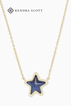 An iconic symbol and a jewelry box staple team up to create the sparkling Jae Star Gold Necklace in Navy Cat's Eye. Kendra Scott Jae Star Necklace, Blue Star Necklace, Coastal Accessories, Preppy Accessories, Surf Jewelry, Preppy Jewelry, Kendra Scott Jewelry, Jewelry Essentials, Jewelry Accessories Ideas