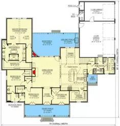 the floor plan for this house is very large and has lots of room to move around