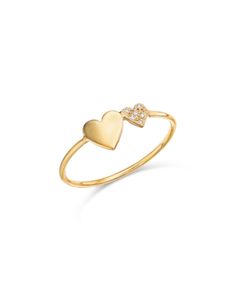 Zoe Chicco 14K Yellow Gold Midi Bitty Symbols Diamond Double Heart Ring 14k Stamped Yellow Gold Double Heart Jewelry, Yellow Gold Jewelry Stamped 14k With Double Heart, Stamped 14k Yellow Gold Double Heart Jewelry, 14k Gold Double Heart Hallmarked Jewelry, Dainty Yellow Gold Ring With Heart Charm, 14k Yellow Gold Double Heart Jewelry, Sterling Silver Yellow Gold Heart Ring, Stackable, Sterling Silver Heart Cut Yellow Gold Diamond Ring, Stackable Yellow Gold Heart Ring In Sterling Silver