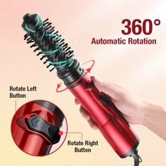 Rotating Hair Dryer, Gloss Hair, Straighten Hair, Hair Curl, Curl Hair, Hair Dryer Brush, Hair Straightening, Electric Hair, Peinados Fáciles Para Cabello Corto