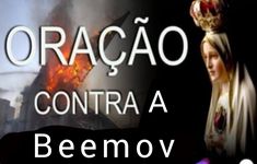 an image of a woman with a crown on her head in front of the words, oracao contra a beemov