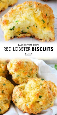 red lobster biscuits on a white plate