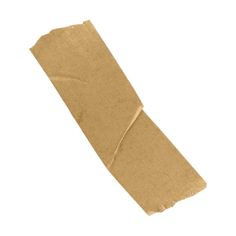 a piece of brown paper on a white background