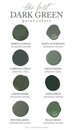 the best dark green paint colors