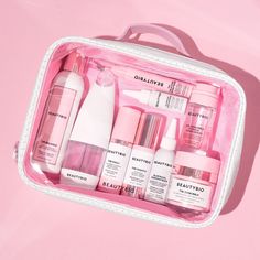 Your favorite skin essentials, all in one place. This washable beauty briefcase is perfect for when you’re on-the-go - whether you’re headed to the gym, going on vacay or simply running errands, this skincare travel bag and case has plenty of room to fit your skincare needs and more. Bag dimensions: 8x11x4 *Products sold separately *This item is final sale. College Survival Kit, Dermatologist Doctor, Scalp Hair Growth, Facial Routines, Prime Skin, Cleansing Routine, Maintaining Healthy Hair, Pore Cleansing, Skin Essentials