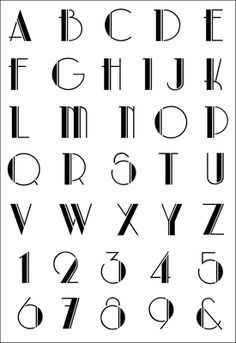 the alphabet is shown in black and white, with letters that appear to be made out of