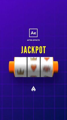 an orange and white tube with the words jackpot on it next to a purple background