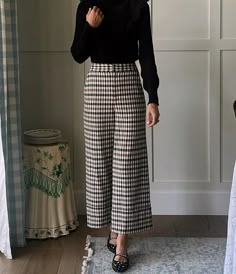 Antonio Melani x Jennifer Sumko Amelia Check Plaid High Rise Flat Front Long Cuff Trouser Coordinating Pants | Dillard's Plaid Ponte Pants, Women's Plaid Pants, Women’s Plaid Pants Outfit, High Waist Plaid Pants For Work, Fitted Trousers Women, Chic Plaid Wide Leg Pants, High Waist Plaid Pants For Fall, Plaid High-waisted Pants For Work, Plaid Pants For Workwear