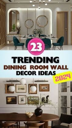 a living room and dining room wall decor ideas for the new year's eve