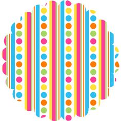 a colorful striped background with circles and dots on it's center, in the shape of a brain