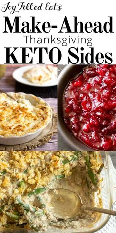 Make Ahead Thanksgiving, Low Carb Holiday Recipes, Keto Sides, Enjoy Your Holiday, Thanksgiving Appetizer Recipes, Desserts Keto