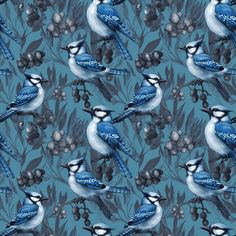 Blue Birds Pattern 5 Fabric - ineedfabric.com Dickson Tennessee, Fabric Panel Quilts, Birds Fabric, Birds Pattern, Pastel Plaid, Marcus Fabric, Fabric For Sewing, Middle Tennessee, Windham Fabrics