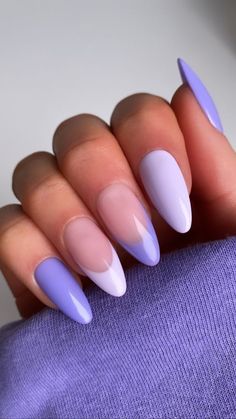 Lilac Nails, Purple Nail Designs, Stick On Nails, Short Acrylic Nails, Purple Nails