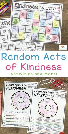 random acts of kindness activities and more for kids to do on the school bus or at home