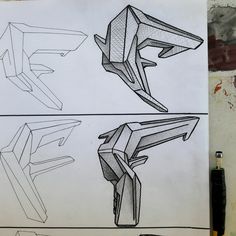 three different shapes are shown in this drawing